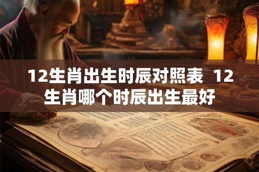 12生肖出生时辰对照表  12生肖哪个时辰出生最好