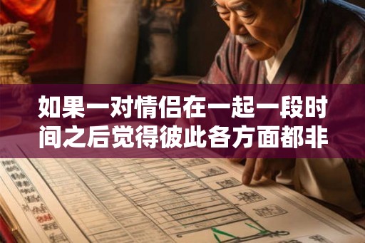 如果一对情侣在一起一段时间之后觉得彼此各方面都非常合适
