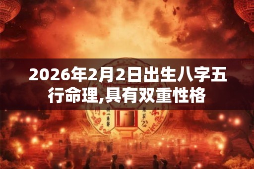 2026年2月2日出生八字五行命理,具有双重性格