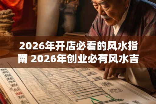 2026年开店必看的风水指南 2026年创业必有风水吉煞