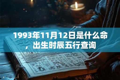 1993年11月12日是什么命,出生时辰五行查询 1993年11月12日是什么命,出生时辰五行查询