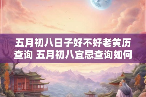 五月初八日子好不好老黄历查询 五月初八宜忌查询如何规避坏运势