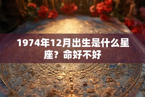 1974年12月出生是什么星座？命好不好