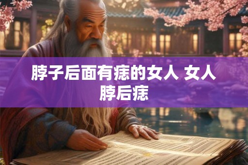 脖子后面有痣的女人 女人脖后痣