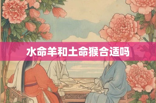 水命羊和土命猴合适吗