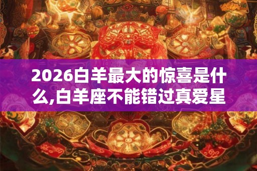 2026白羊最大的惊喜是什么,白羊座不能错过真爱星座