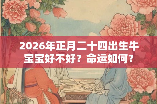 2026年正月二十四出生牛宝宝好不好？命运如何？