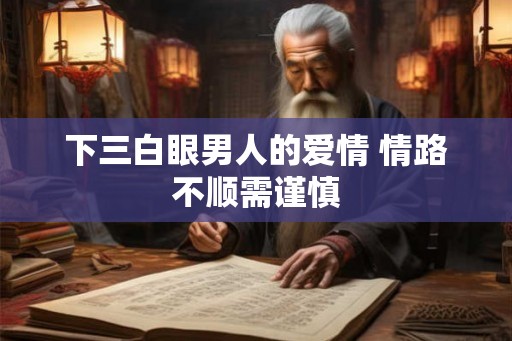 下三白眼男人的爱情 情路不顺需谨慎