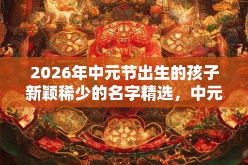 2026年中元节出生的孩子新颖稀少的名字精选，中元节出生是天胎？