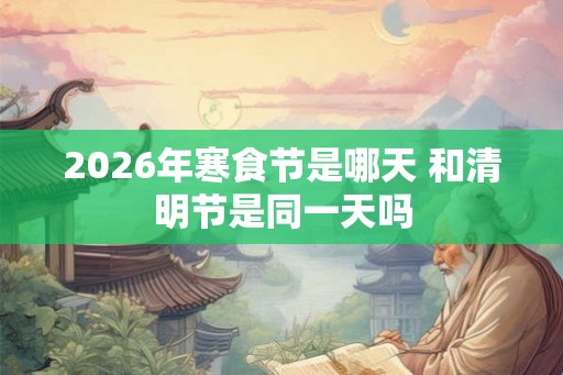 2026年寒食节是哪天 和清明节是同一天吗 2026年寒食节是哪天 和清明节是同一天吗