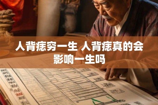 人背痣穷一生 人背痣真的会影响一生吗