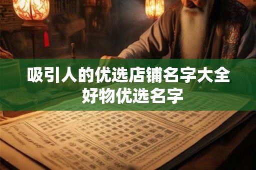 吸引人的优选店铺名字大全 好物优选名字 吸引人的优选店铺名字大全 好物优选名字