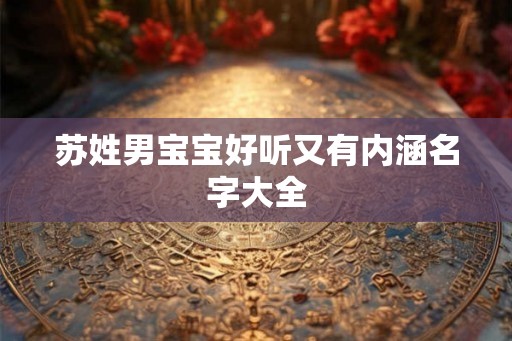苏姓男宝宝好听又有内涵名字大全 苏姓男宝宝好听又有内涵名字大全