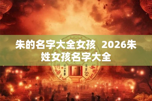 朱的名字大全女孩  2026朱姓女孩名字大全