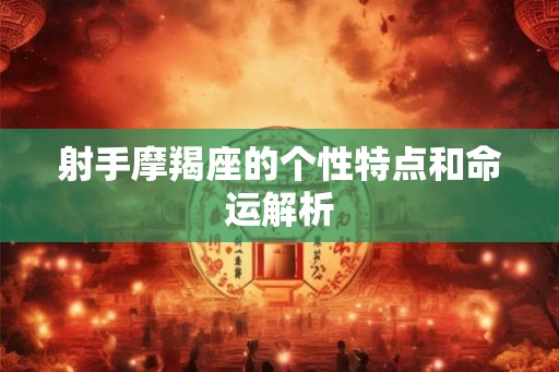 射手摩羯座的个性特点和命运解析