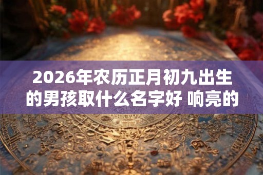 2026年农历正月初九出生的男孩取什么名字好 响亮的名字推荐