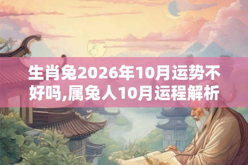 生肖兔2026年10月运势不好吗,属兔人10月运程解析 生肖兔2026年10月运势不好吗,属兔人10月运程解析