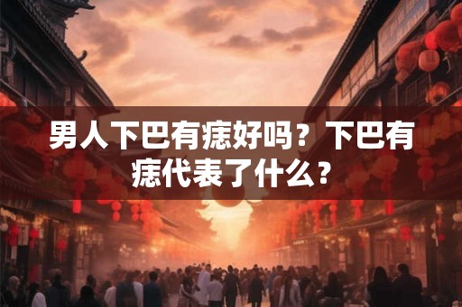 男人下巴有痣好吗？下巴有痣代表了什么？