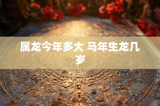 属龙今年多大 马年生龙几岁