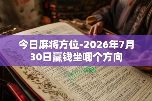 今日麻将方位-2026年7月30日赢钱坐哪个方向
