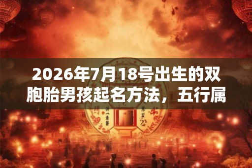 2026年7月18号出生的双胞胎男孩起名方法，五行属什么