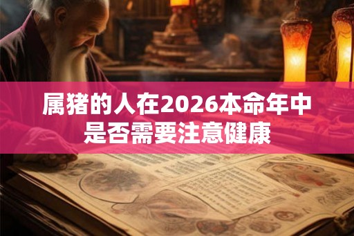 属猪的人在2026本命年中是否需要注意健康 属猪的人在2026本命年中是否需要注意健康