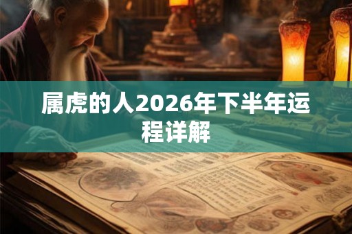 属虎的人2026年下半年运程详解 属虎的人2026年下半年运程详解