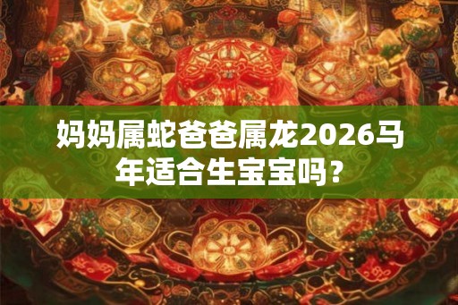 妈妈属蛇爸爸属龙2026马年适合生宝宝吗？