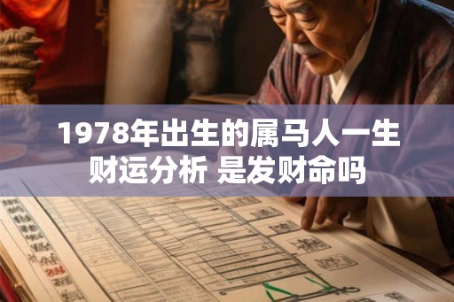 1978年出生的属马人一生财运分析 是发财命吗 1978年出生的属马人一生财运分析 是发财命吗