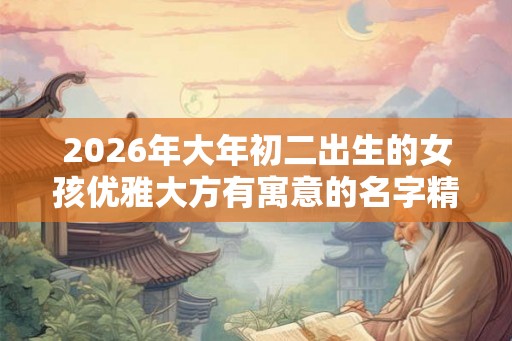 2026年大年初二出生的女孩优雅大方有寓意的名字精选