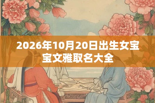 2026年10月20日出生女宝宝文雅取名大全