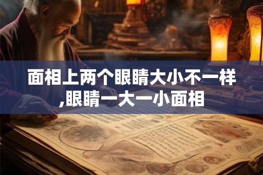 面相上两个眼睛大小不一样,眼睛一大一小面相 面相上两个眼睛大小不一样,眼睛一大一小面相