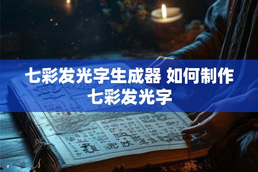 七彩发光字生成器 如何制作七彩发光字