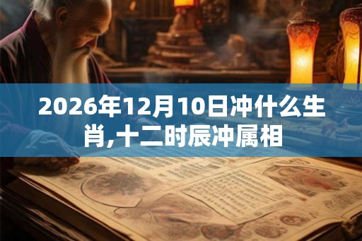 2026年12月10日冲什么生肖,十二时辰冲属相