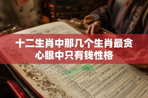 十二生肖中那几个生肖最贪心眼中只有钱性格