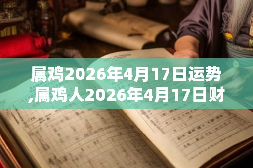 属鸡2026年4月17日运势,属鸡人2026年4月17日财运,生肖鸡2026年4月17日运势
