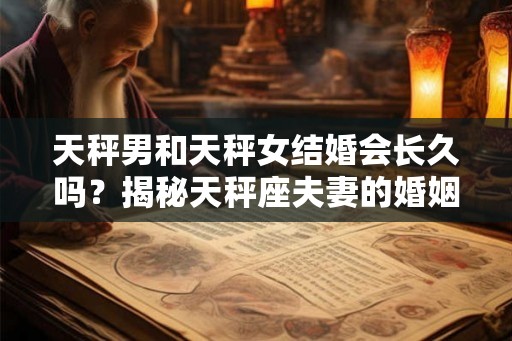 天秤男和天秤女结婚会长久吗？揭秘天秤座夫妻的婚姻奥秘