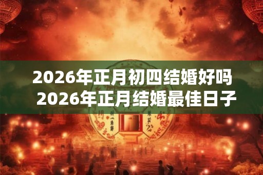 2026年正月初四结婚好吗  2026年正月结婚最佳日子