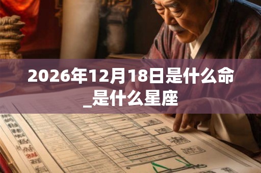 2026年12月18日是什么命_是什么星座
