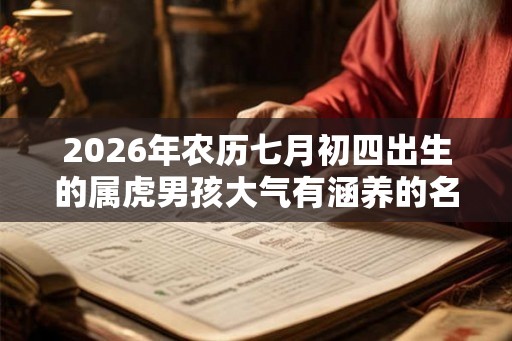 2026年农历七月初四出生的属虎男孩大气有涵养的名字
