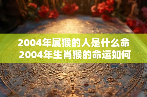 2004年属猴的人是什么命 2004年生肖猴的命运如何
