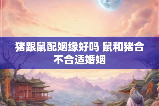 猪跟鼠配姻缘好吗 鼠和猪合不合适婚姻