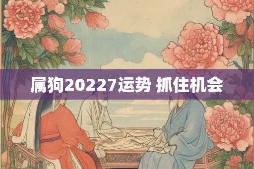 属狗20227运势 抓住机会