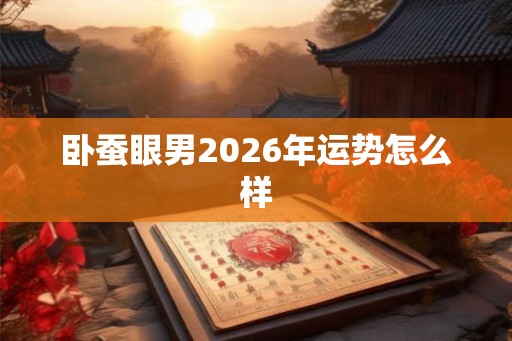 卧蚕眼男2026年运势怎么样