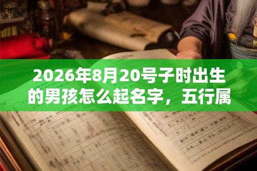 2026年8月20号子时出生的男孩怎么起名字，五行属什么？