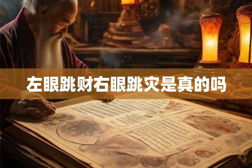 左眼跳财右眼跳灾是真的吗