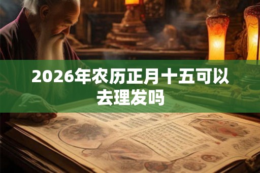 2026年农历正月十五可以去理发吗