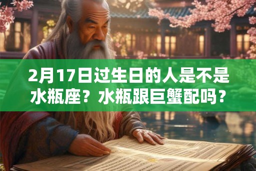 2月17日过生日的人是不是水瓶座？水瓶跟巨蟹配吗？
