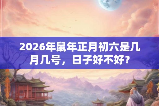 2026年鼠年正月初六是几月几号，日子好不好？