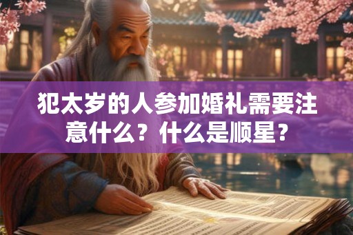 犯太岁的人参加婚礼需要注意什么？什么是顺星？